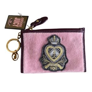 Juicy Couture Velour Tattered Logo Coin Purse Vintage 2010 NEW